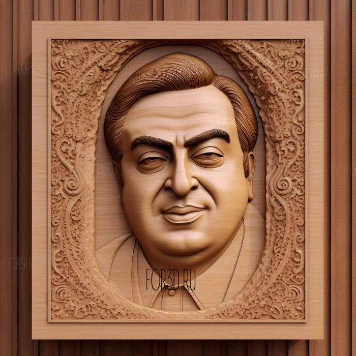 Mukesh Ambani 3 stl model for CNC